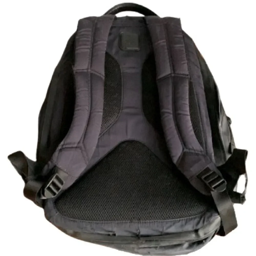 Tumi Virtue Courage Laptop Computer Backpack Navy/Black Leather Trim – Used